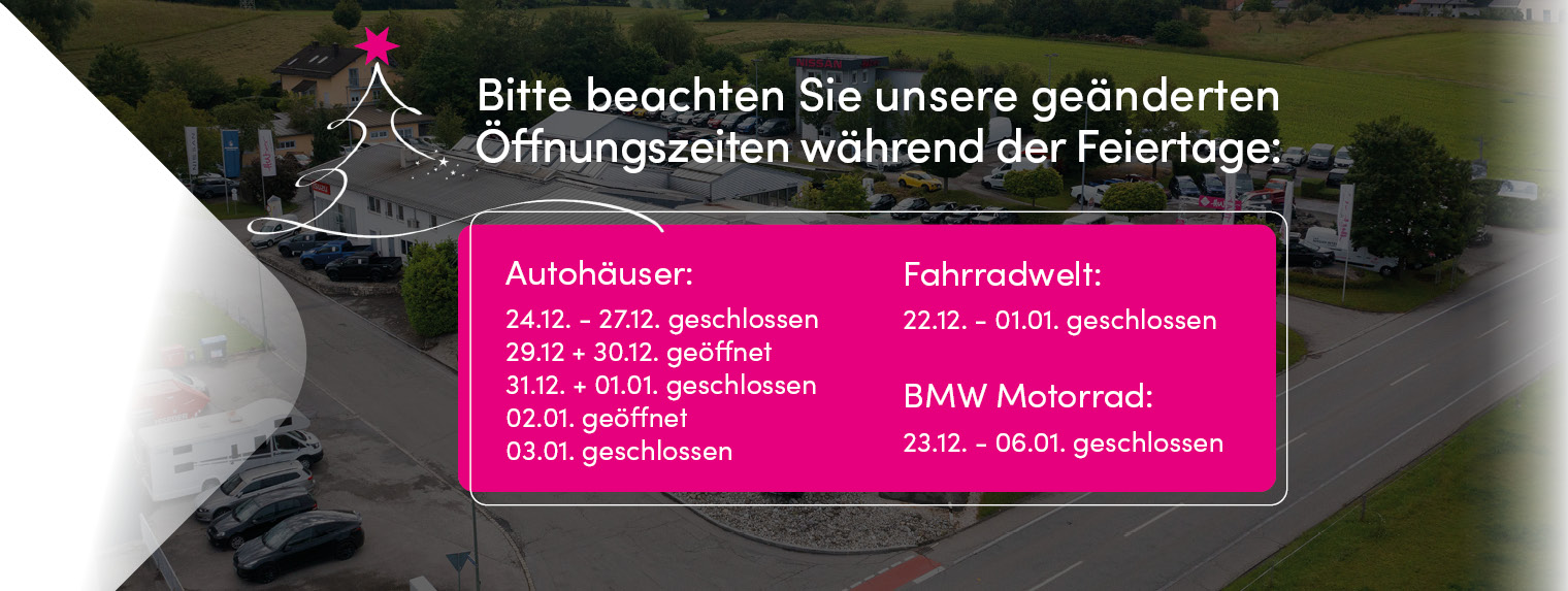 Schließtage Weihnachten